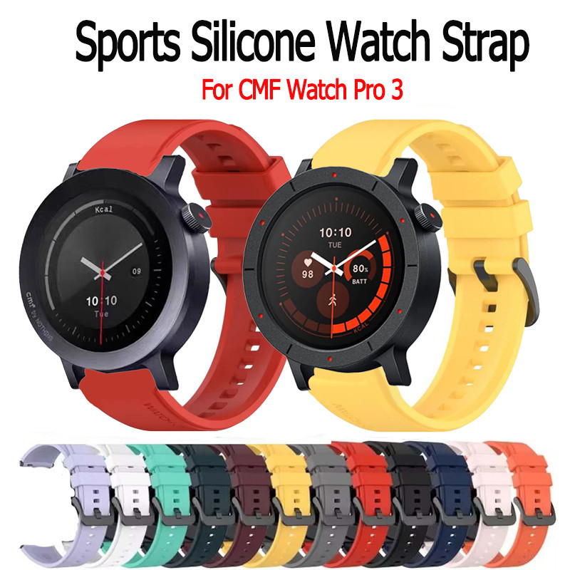 สายนาฬิกาซิลิโคนสำหรับ CMF Watch Pro 3 Sports Watch Band สายเปลี่ยนได้