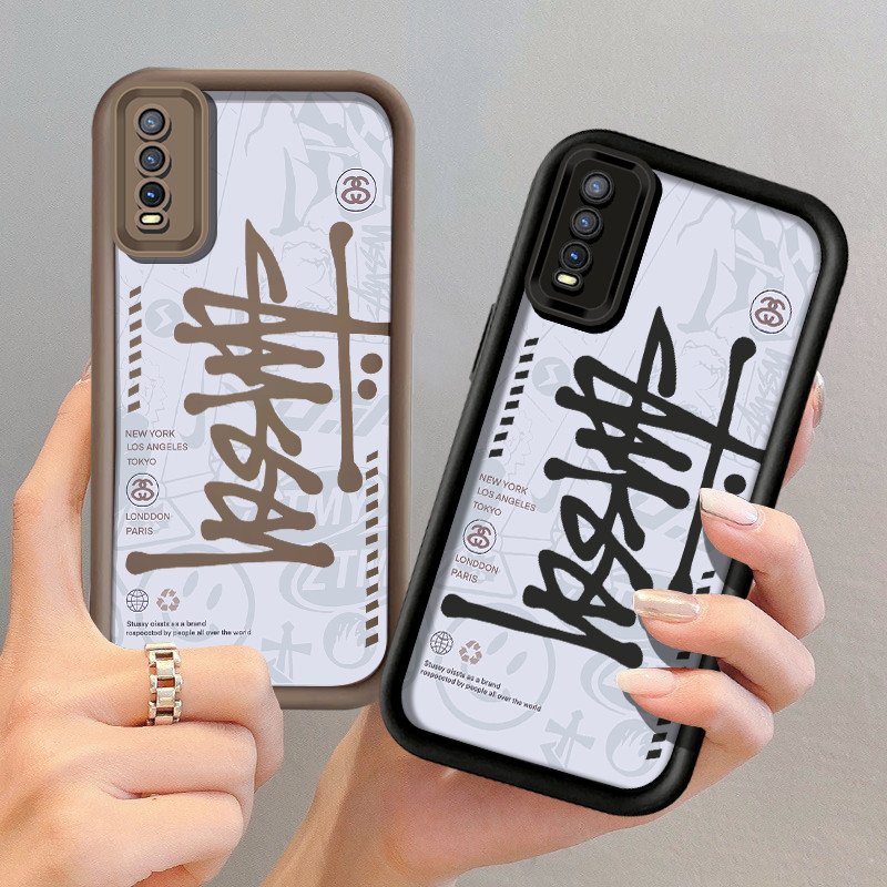 TPU ซิลิโคนนุ่มเคสโทรศัพท์สําหรับ VIVO V2026 V2033 V2042 V2069 V2028 V2102 V2039 V2068 V2029 V2043 V2048 V2054 V2070 V2037 แฟชั่น Stussy กันกระแทกป้องกันกรณี
