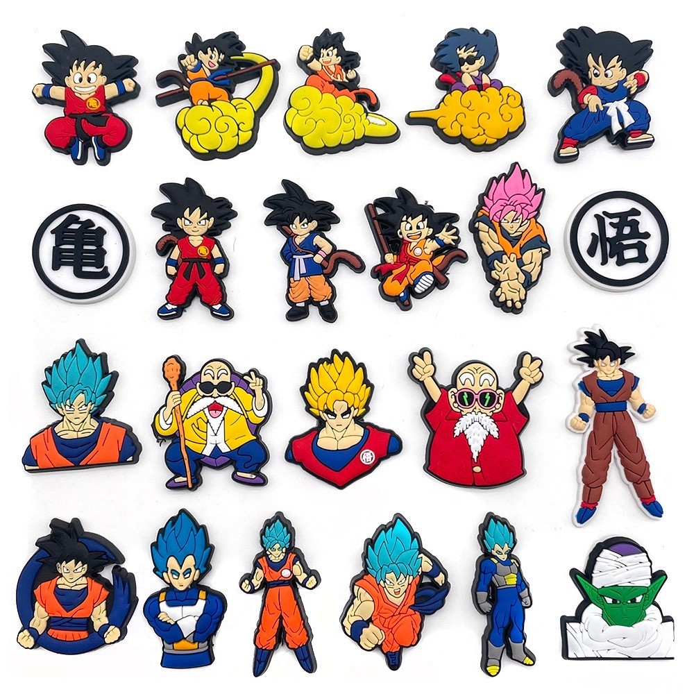 22 ชิ้น/เซ็ตรองเท้า Charm MEIDJ ตัวติดรองเท้า Pvc ตัวการ์ตูน สำหรับตกแต่ง MEIDJ Diy รองเท้าหัวโต ติดง่าย น่ารัก
