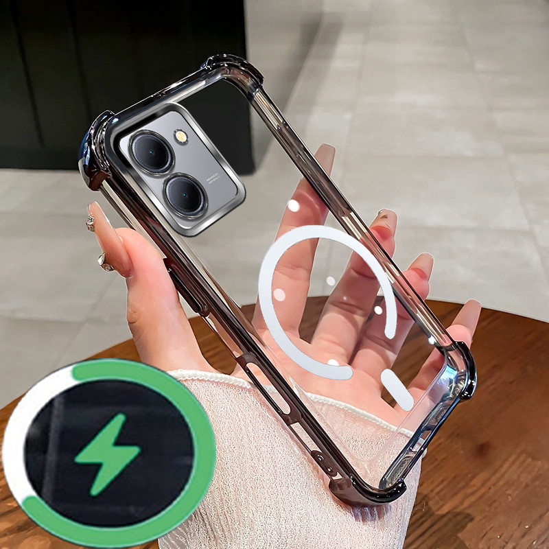 กันกระแทก Case สําหรับ Vivo Y36 Y27S 4G เคสโทรศัพท์ 2025 ใหม่ C-type แผ่นดูดแม่เหล็กเคสนิ่ม SZ32