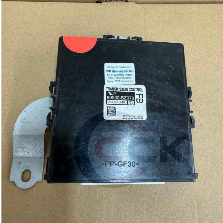 89530-BZ070 / 89530-BZ080 PERODUA MYVI LAGI BEST ICON 1.3 CC / 1.5 CC GEAR BOX CONTROL ENGINE ECU UN