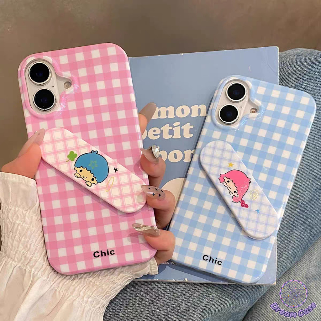 เคสไอโฟน 11 แฟชั่นน่ารักคลาสสิกสีฟ้าลายสก็อต สำหรับ IPhone 13 Pro Max 11 12 16 Pro 16 15 11 14 12 Pro Max 15 16 14 Plus