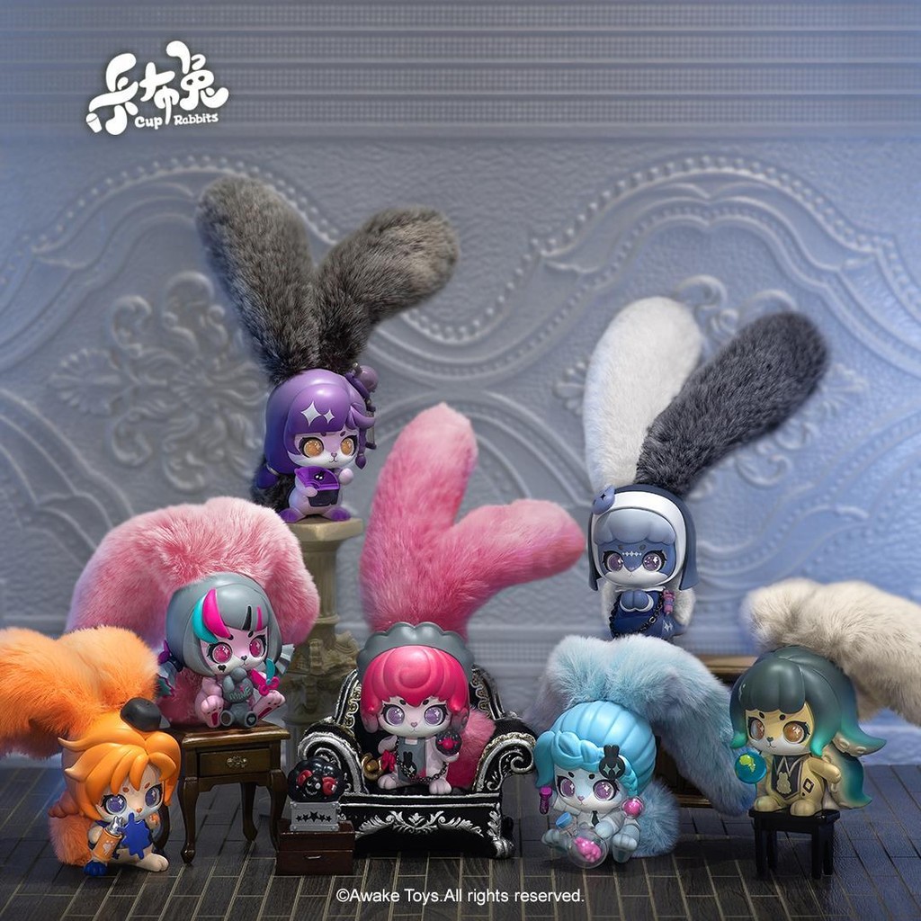 【OMG】 cup rabbits face me Series blind box complete set Kabutu กล่องตาบอดด้วยตัวเองของขวัญกระต่ายตุ๊