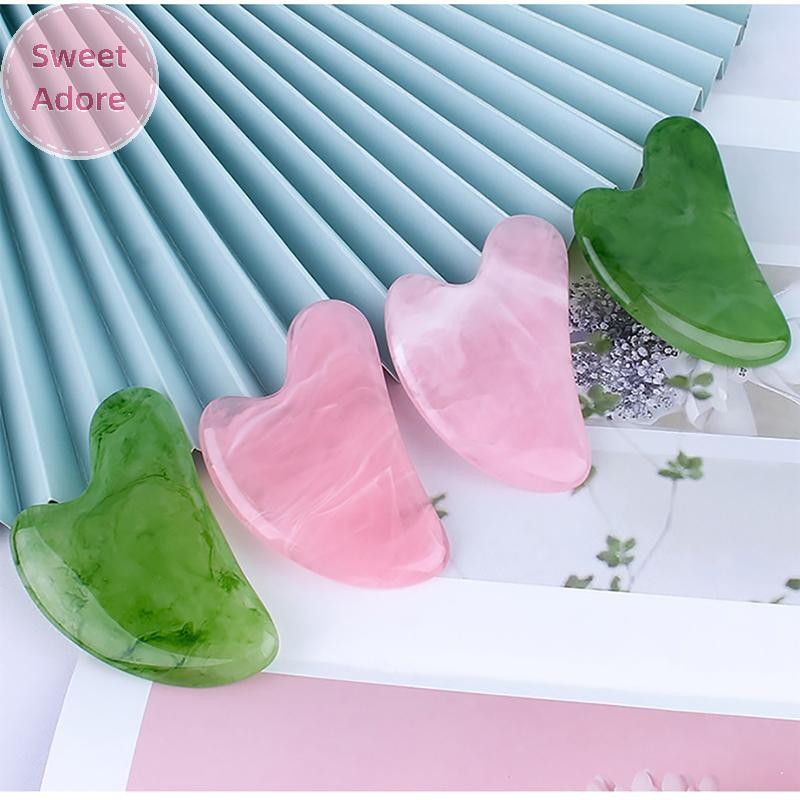 Sweetadore เรซินธรรมชาติ Gua Sha Board นวด Guasha แผ่นเครื่องนวดหน้า Scrapers เครื่องมือ TH