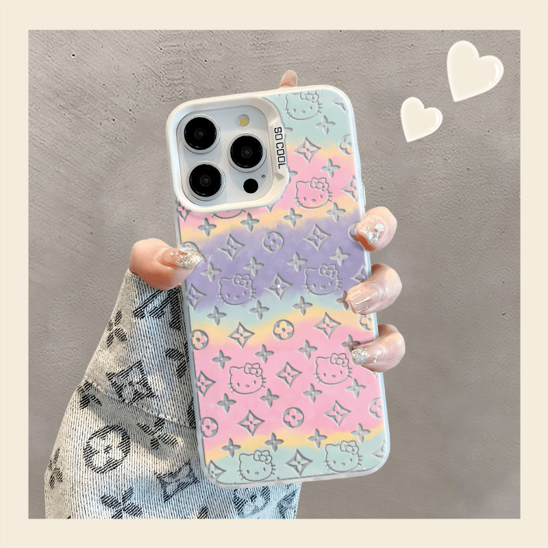 ที่มีสีสัน HelloKitty ปลอกสำหรับ Xiaomi 13ครั้ง12ครั้ง10วินาที11 12 13 14 Pro กรณี R edmi หมายเหตุ13 12 11 10ครั้งบวก R edmi 9 K40 K50 K60 M2 K30 X5 M4กันกระแทก poco Lite อัลตร้า
