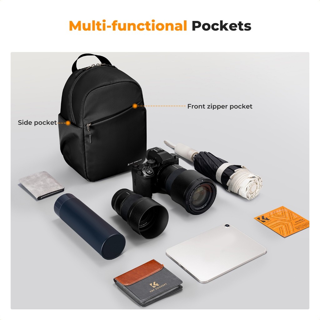 K&F CONCEPT Shoulder Bag กระเป๋าสะพายข้าง for Photography กระเป๋าสะพายไหล่ ใส่กล้อง 1ตัว เลนส์ 2ตัว