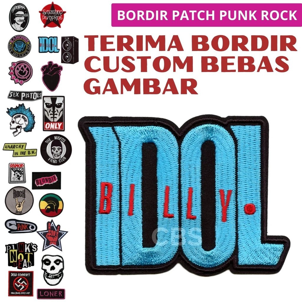 Billy IDOL PATCH โลโก้สัญลักษณ์ปัก/ป้าย Bet PUNK ROCK