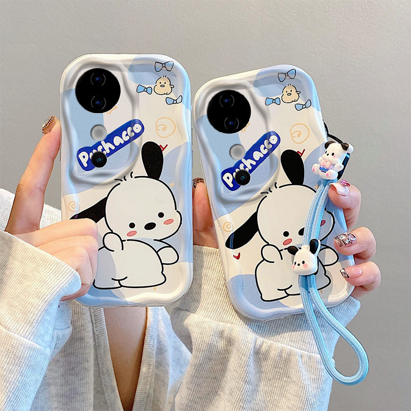 เคส VIVO V40 VIVO V40 PRO โทรศัพท์น่ารักป้องกันกรณี + สร้อยข้อมือน่ารัก MR