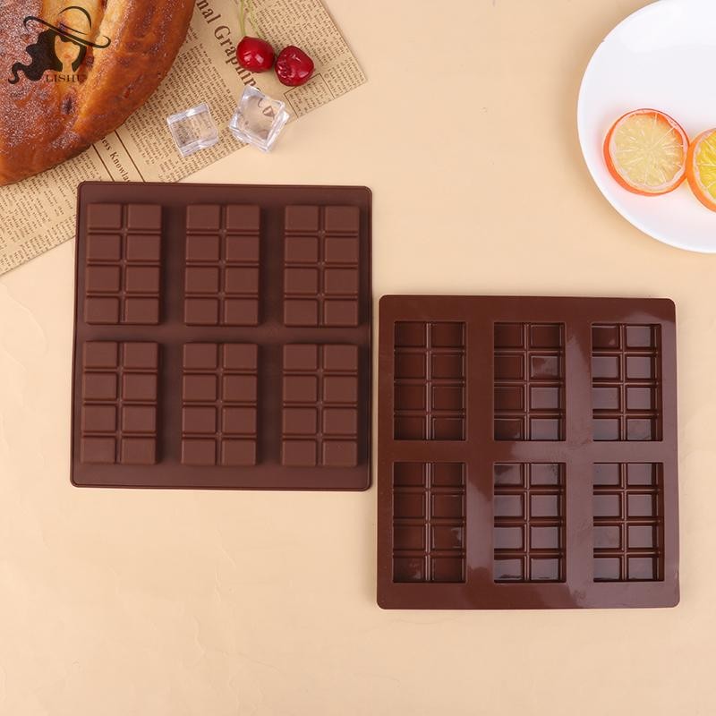 Lishu สี่เหลี่ยมผืนผ้าแม่พิมพ์ซิลิโคน DIY ช็อกโกแลต Candy Bar Break Apart โปรตีน Engery Mould Wax Melt ไขมันขนมขบเคี้ยวครัวเบเกอรี่เครื่องมือ th