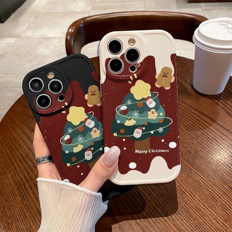 บรรยากาศโรแมนติกต้นคริสต์มาส iPhone 15 Promax iPhone 14/16 เคสโทรศัพท์ 13/XS Soft Case 12 ยอดนิยม 11/XR Anti Drop 7/8 Plus Niche