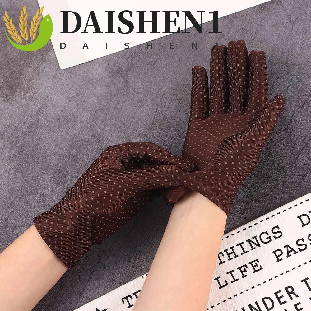 Daishen1 ถุงมือขับรถ ผ้าสแปนเด็กซ์ บาง ป้องกันรังสียูวี เหมาะกับฤดูใบไม้ผลิ ฤดูร้อน