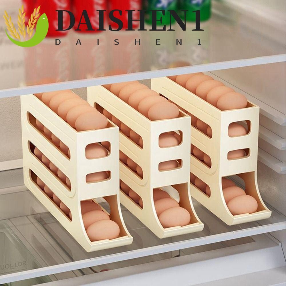 Daishen1 กล่องเก็บไข่ พลาสติก 30 ช่อง ประหยัดพื้นที่ สําหรับตู้เย็น ห้องครัว