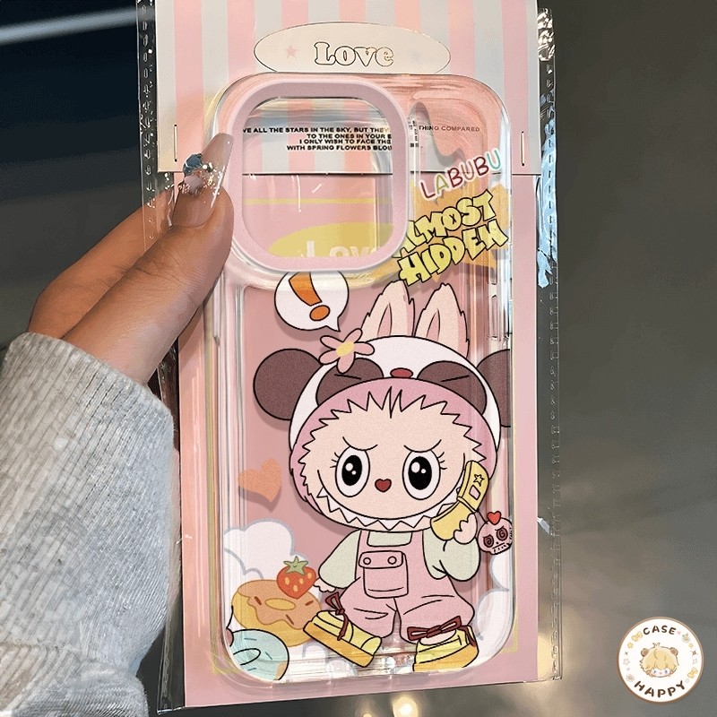 การ์ตูนที่น่าสนใจรูปแบบ Labubu ที่น่ารัก เคสIPhone 11 15 13 Pro Max 14 12 Pro Max X XS XR Max 8 15 14 7 Plus SE 2020