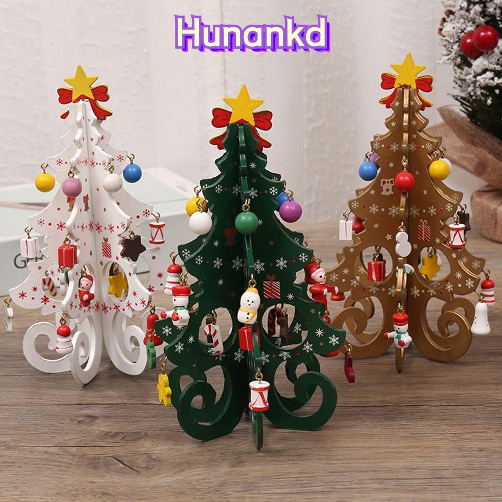 Hunan ต้นคริสต์มาส ตกแต่งเดสก์ท็อป, ของเล่นเด็กคริสต์มาสทํามือไม้, ของขวัญเครื่องประดับในบ้าน