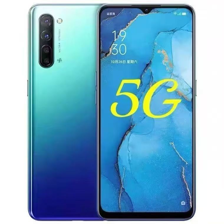 Oppo Reno3 5G Android Full Netcom Dual Card หน้าจอ HD ปลดล็อคลายนิ้วมือ เกมภาพถ่าย โทรศัพท์มือถือมือ