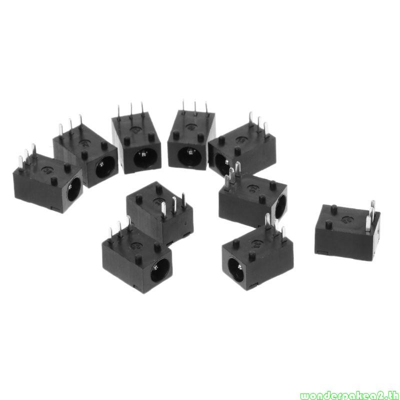 Wonderpakea2 10pcs DC-003 3 5×1 3 มม.สําหรับ DC Power Jack Socket Connector 3-Pin แผง Mount Plug