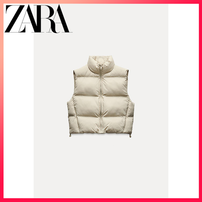 ZARA ซาร่า ฤดูใบไม้ร่วงและฤดูหนาวใหม่ของผู้หญิงสวมใส่เสื้อกั๊กคอเต่าหลากสี