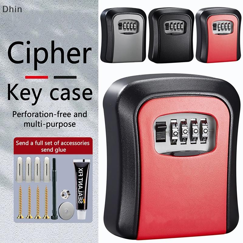 [Dhin] Key Keeper Combination Lock กล่องเก็บของติดผนัง Easy To Fix Home Safe Box Tool COD