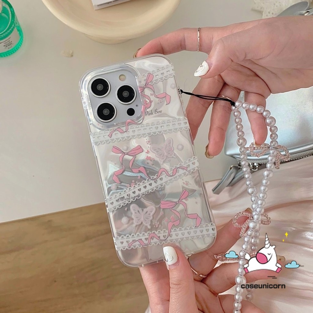 สําหรับ Infinix Smart 7 9 8 5 6 Plus Hot 40i 50i 30i Hot 11 40 30 12 10 20 Play Note 30 40 Pro ITEL A70 P55 Tecno Spark GO 1 20 10 Pro 20C Camon 20 การ์ตูน เคสโบว์น่ารักผีเสื้อ