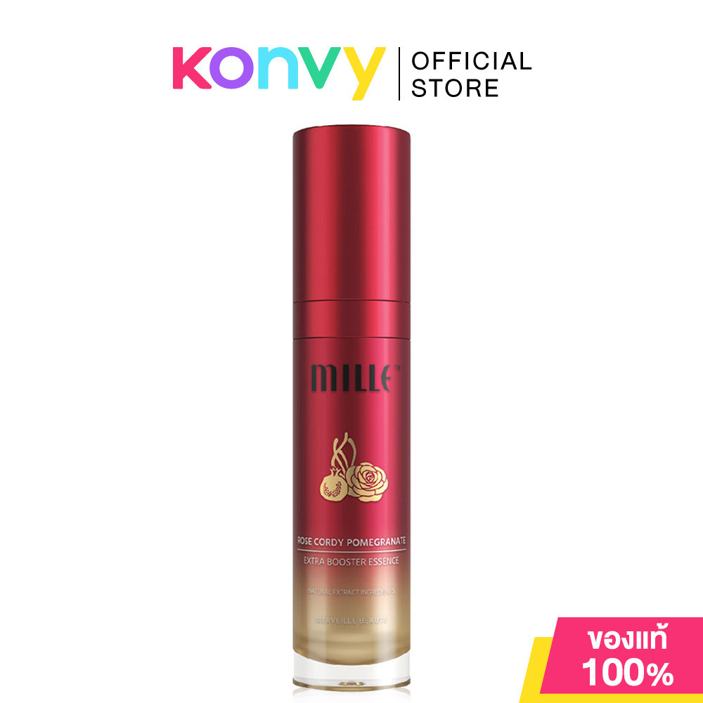 Mille Rose Cordy Pomegranate Booster Essence มิลเล่ เอสเซนส์น้ำโสมกุหลาบถั่งเช่า.
