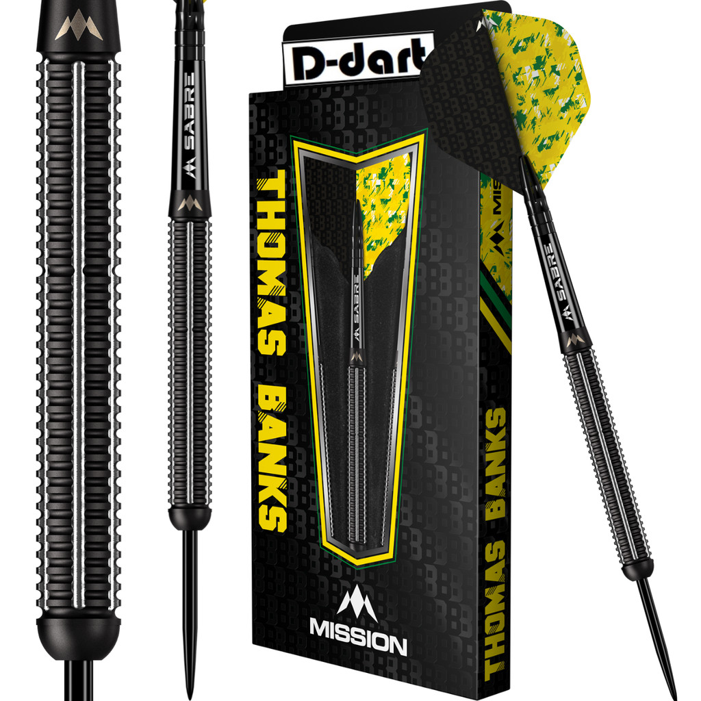 MISSION STEEL TIP DARTS - 22G/24G/26G THOMAS BANKS 90% ชุดโผทังสเตนเหล็ก