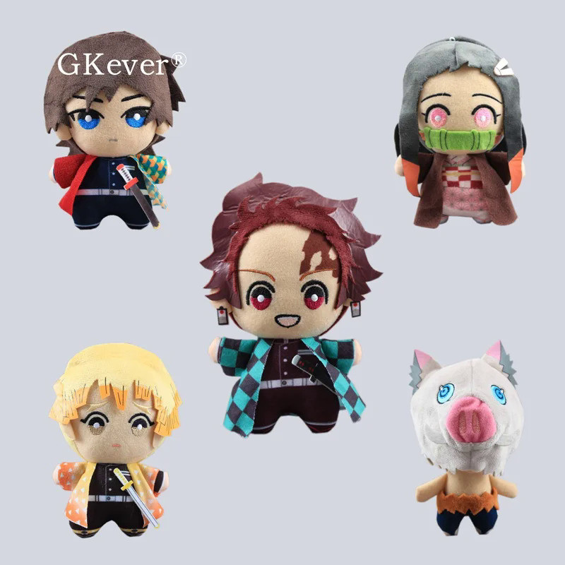 Anime Demon Slayer  Kimetsu no Yaiba Plush Keychain Kamado NezukoTomioka Giyuu Hashibira Inosuke Sof