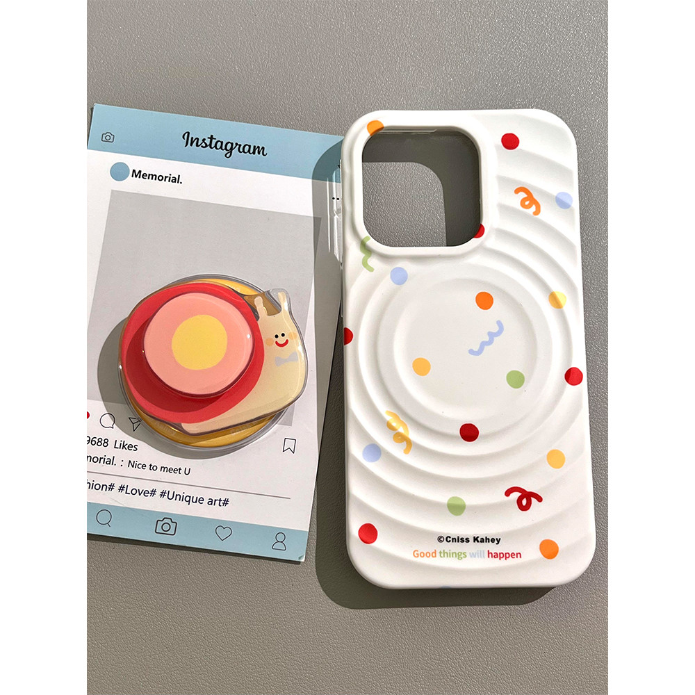 สนุกและน่ารักหมุนหอยทากขาตั้งแม่เหล็กสําหรับ แอปเปิล 16โปรแม็กซ์ เคสโทรศัพท์ ไอโฟน11 ใหม่ 16 สร้างสรรค์ 14 หญิง 15มือโปร ป้องกันการตก 13 คลื่น 12 ใหม่เคส