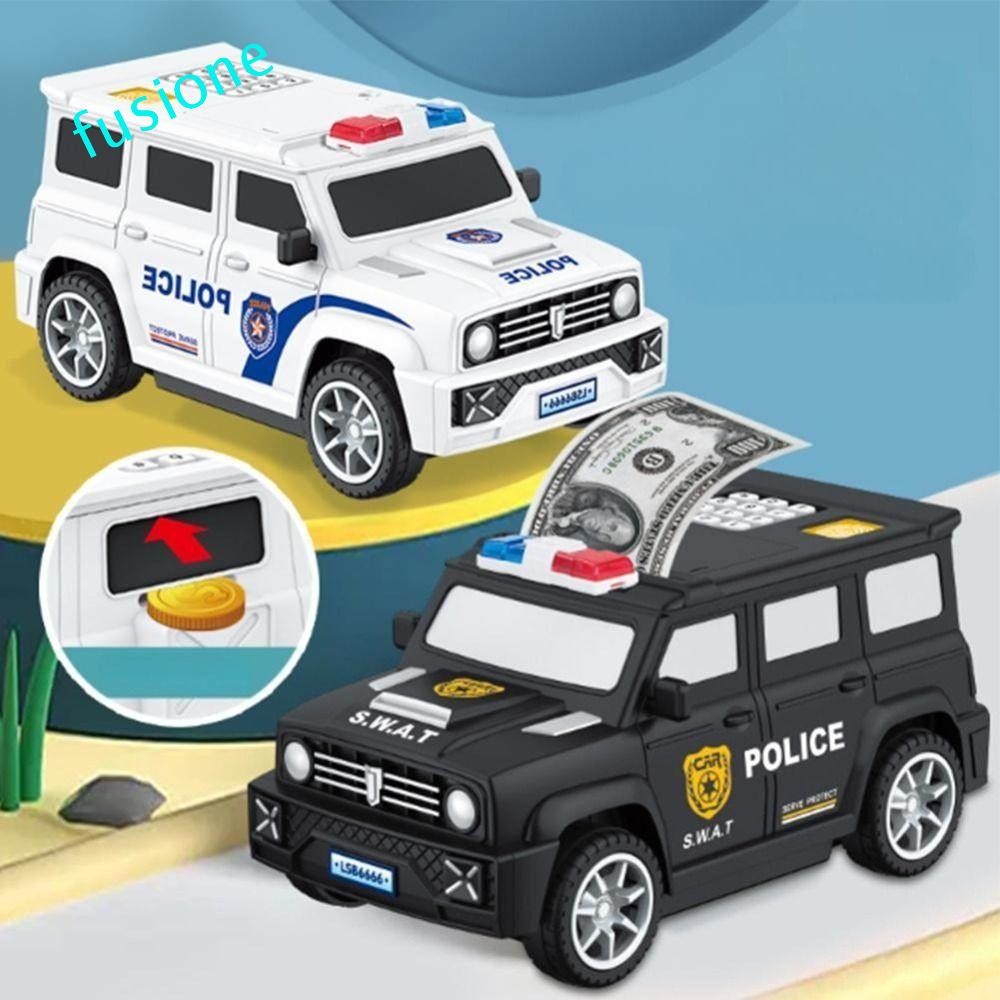 Fusionedge รถรุ่น Piggy Bank อัตโนมัติ Scroll การ์ตูนรหัสผ่าน Atm เงินสดเหรียญสามารถของเล่นเด็กลายนิ้วมือรหัสผ่านกล่องเก็บเงิน