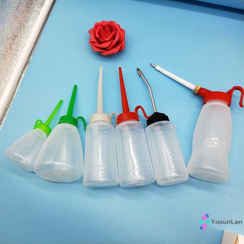 Yosunlan] 1PC เหล็ก Spout พลาสติกหัวฉีดยาวหม้อ Oiler เครื่องจ่ายน้ํามันอุปกรณ์เย็บผ้า 180ML จักรเย็บผ้าปืนประเภทขวดน้ํามันใหม่