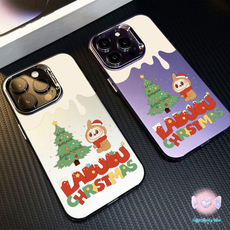 เคสแข็งคุณภาพ labubu christmas สำหรับ IPhone 13 12 7Plus 14 15 11 16 Pro Max 8Plus XR XS Max SE เคสไอโฟน11 เคสไอโฟน13