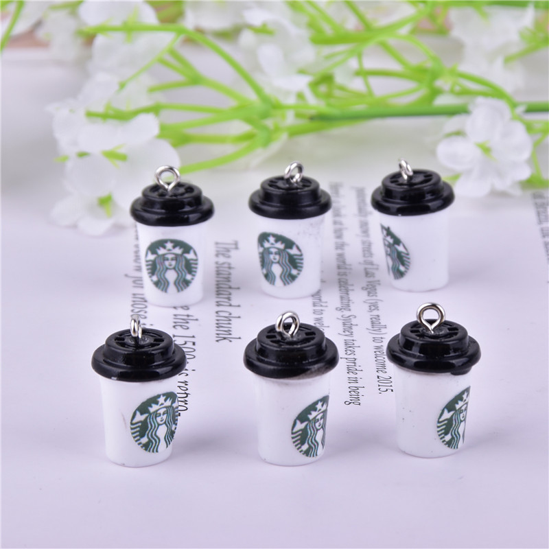 เรซิ่นสามมิติกาแฟถ้วยจี้ DIY เครื่องประดับวัสดุอุปกรณ์เสริม