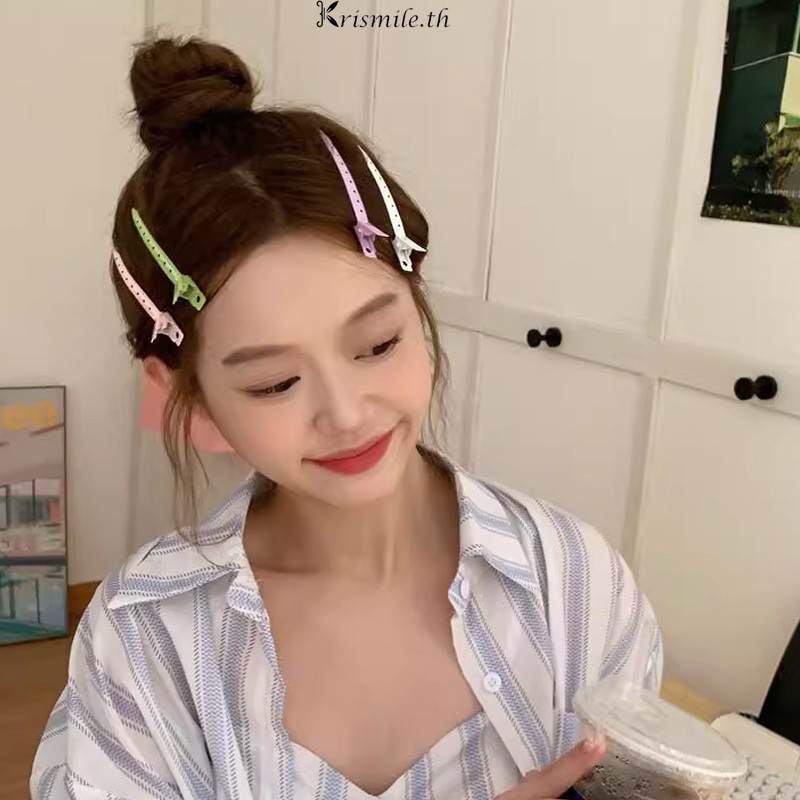 COD-ในไทย💖รากผม Puffy Hair Clip ร่องรอย คลิปปากเป็ดเรียบ Hair Set Hair Clip-Kri
