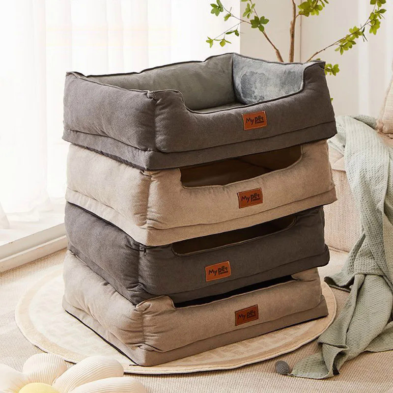 Dog Beds All Season Winter Warm Dog Kennel Thickened Pad Cat Cushion Cat Bed Puppy Nest Large Dog Pe