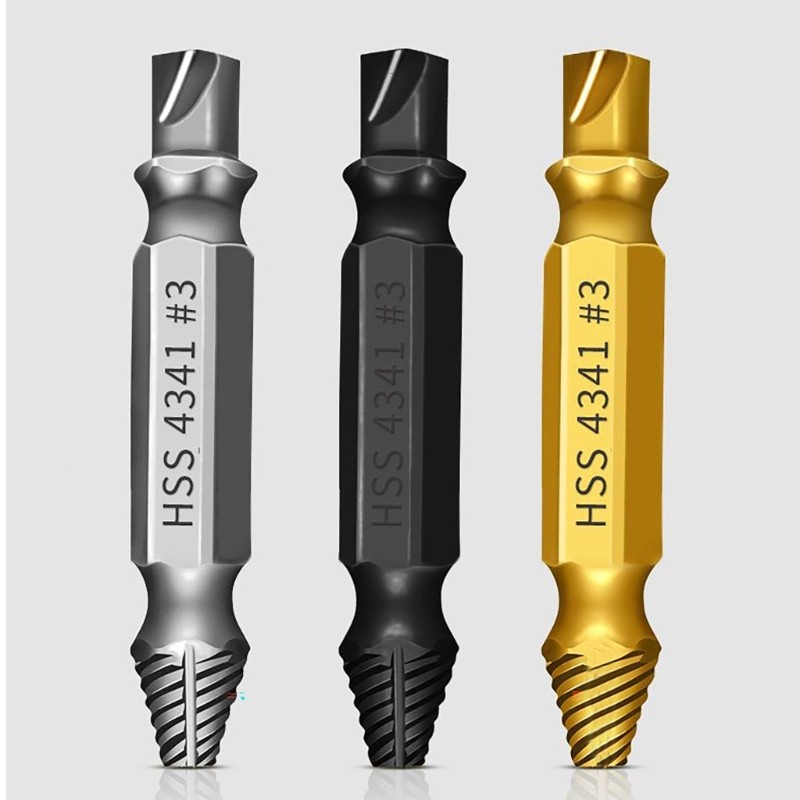 6Pcs Damaged Screw Extractor Kit and Stripped Screw Extractor Easily Quickly