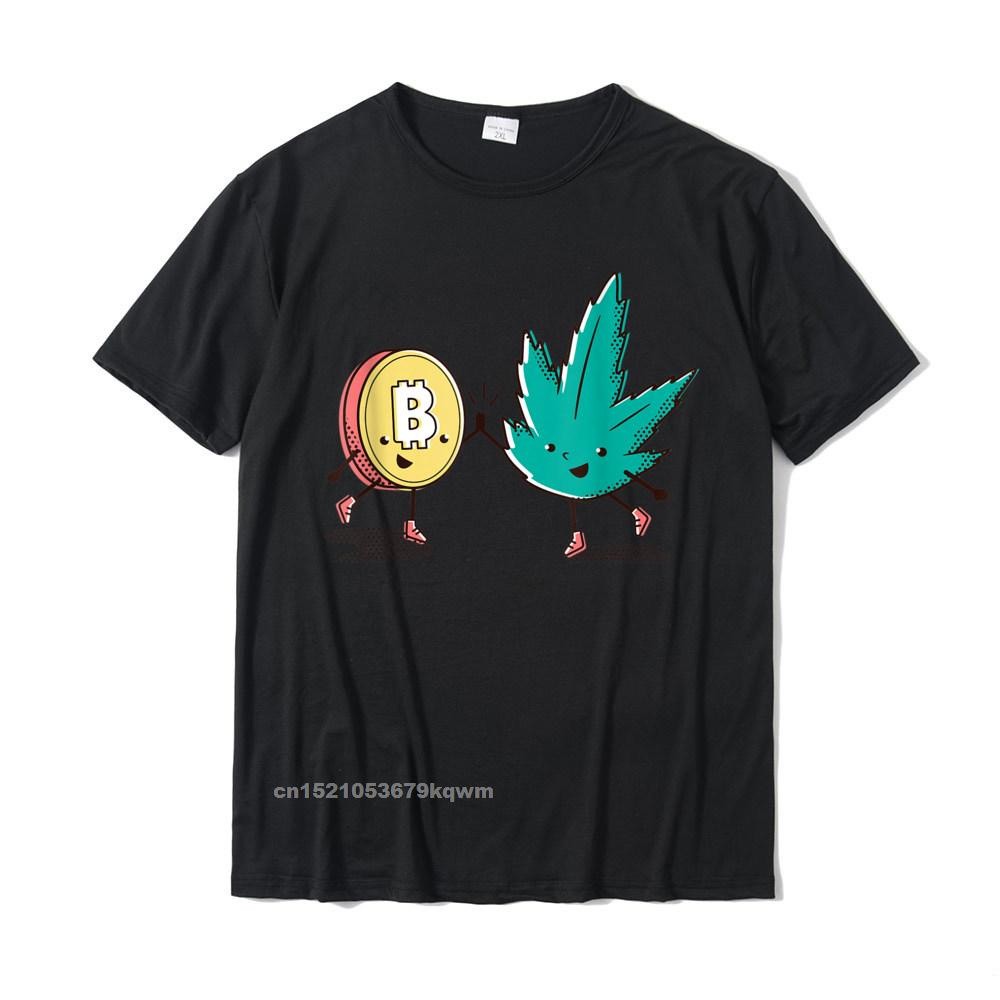 New ฤดูร้อนปี  ฝ้ายบล็อกบัสเตอร์ใหม่ ผ้านุ่ม ใส่สบาย Bitcoin Weed BTC Crypto Trader T-shirt เสื้อยืด