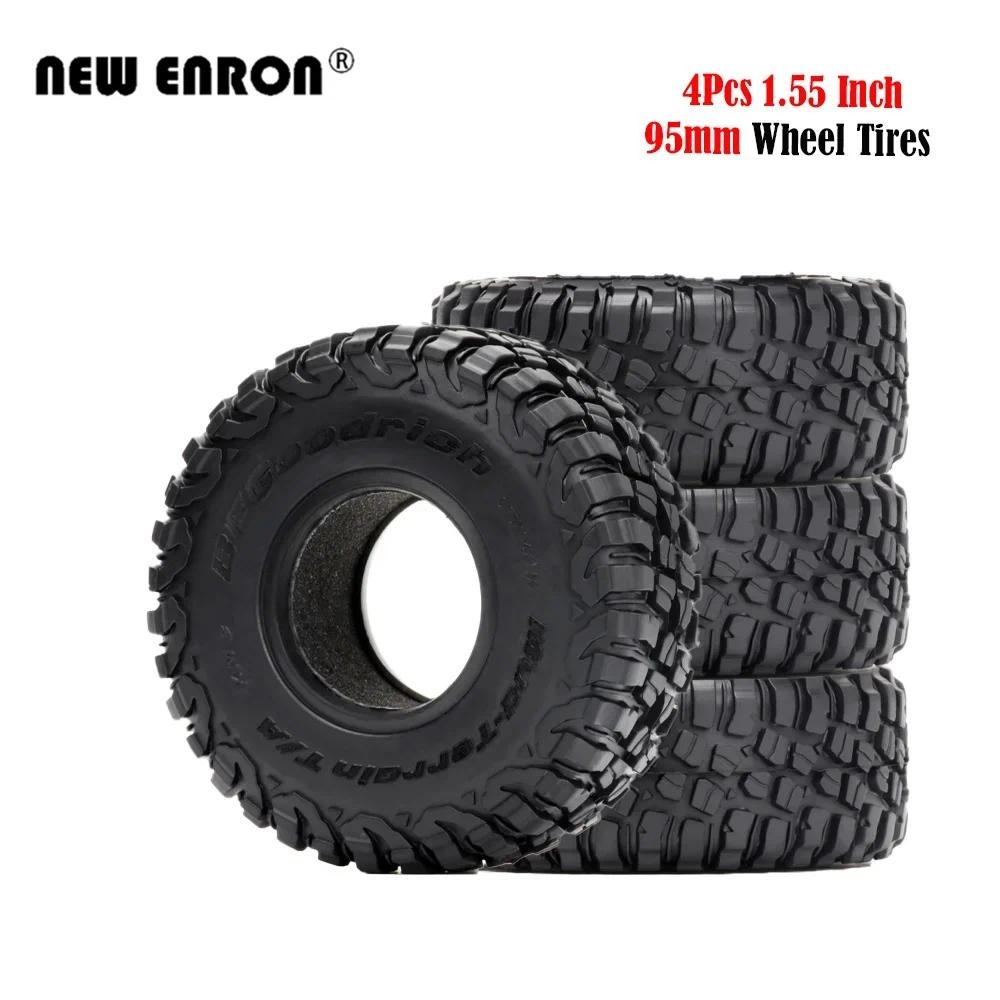 4 ชิ้น 1.55 "95 * 35 มม. ยางล้อ 1.55 นิ้วยางสำหรับ RC Tracker Truck D90 TF2 Tamiya CC01 LC70 LC80 Axial 90069 JIMNY RC4WD