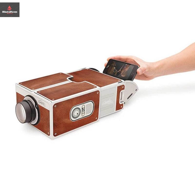 COD DIY โปรเจคเตอร์ 3D กระดาษแข็ง สมาร์ทโฟน ไฟโปรเจคเตอร์ ความแปลกใหม่ โปรเจคเตอร์โทรศัพท์มือถือแบบปรับได้ โรงภาพยนตร์แบบพกพา ใหม่