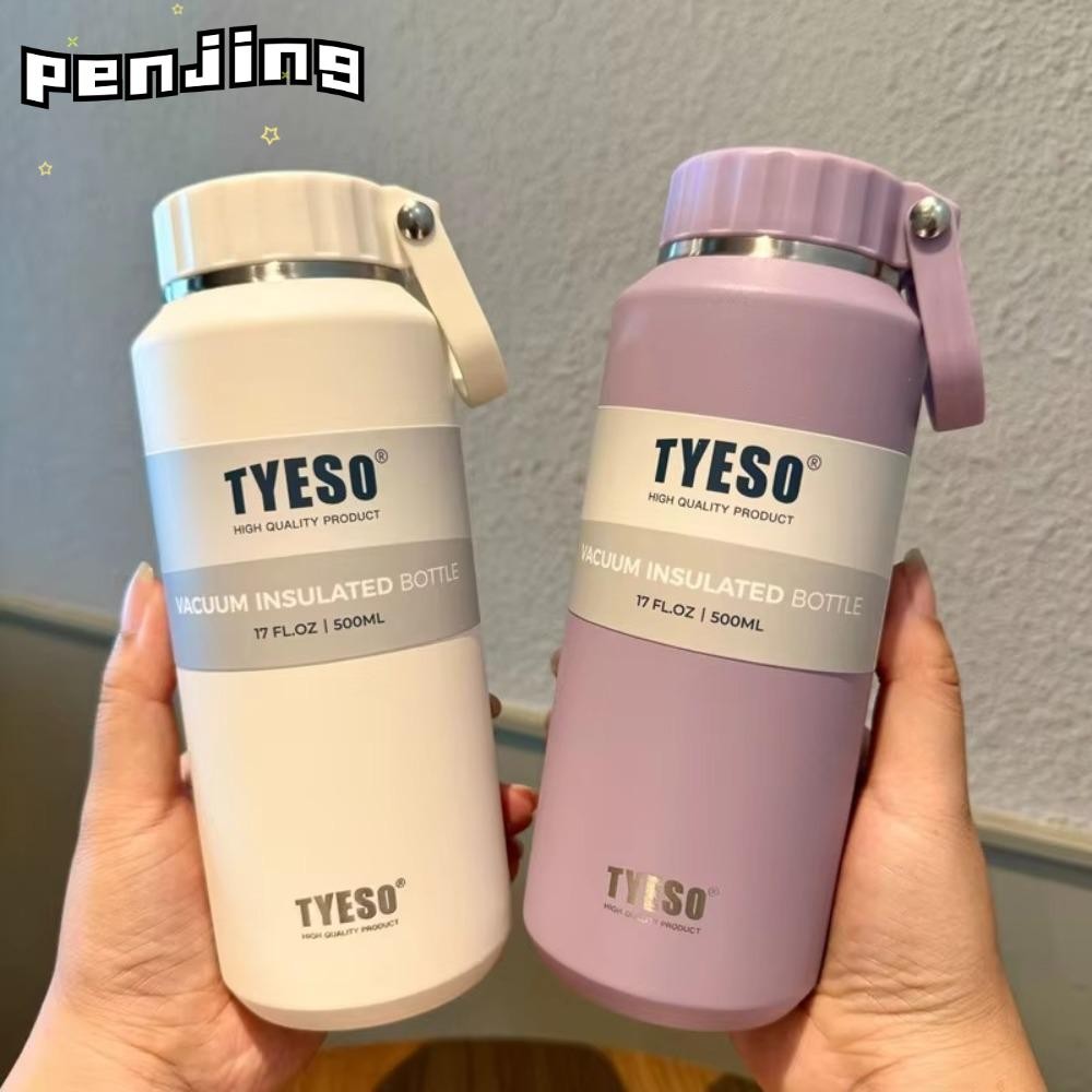 Penjing ขวดฉนวน, สูญญากาศ 500ml/710ml แก้วเก็บความร้อน, สแตนเลสแบบพกพาพร้อมที่จับแก้วเดินทางสองชั้น