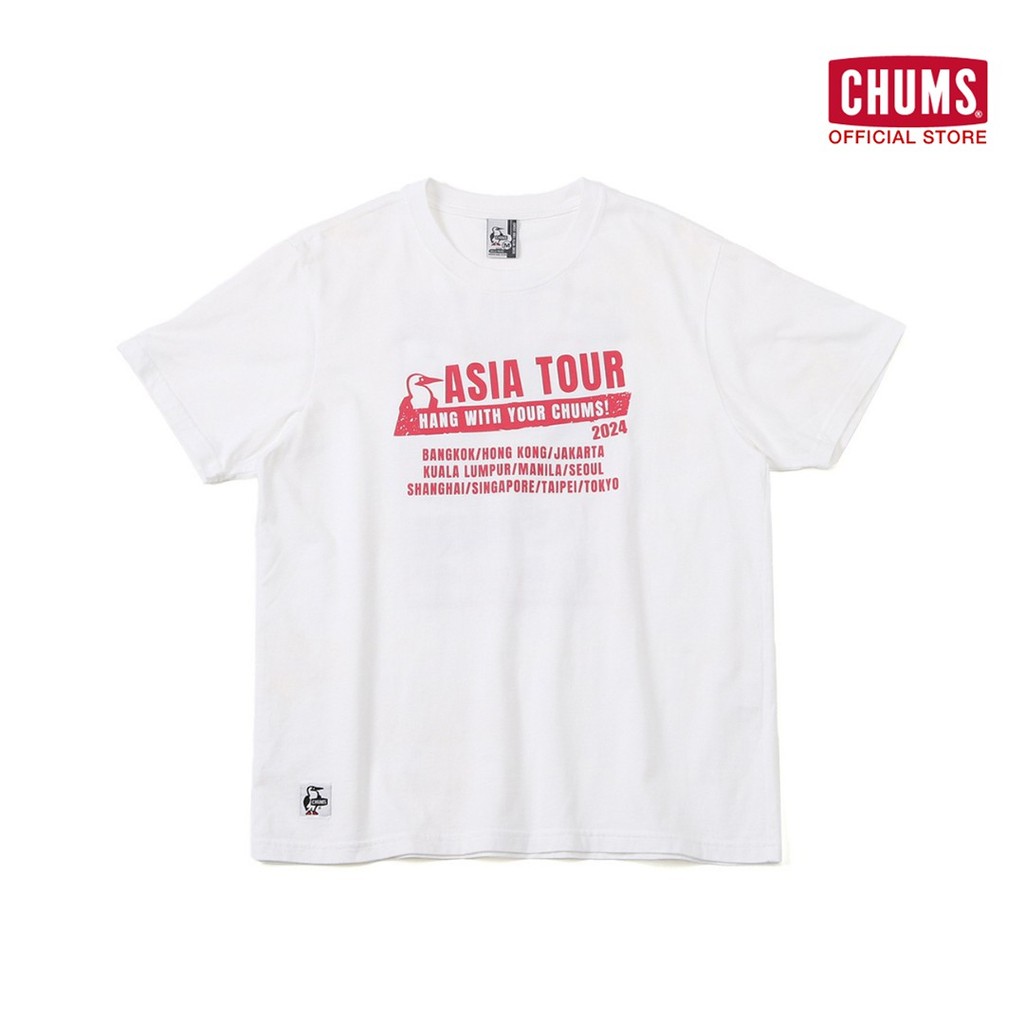 CHUMS Asia Tour T-Shirt / เสื้อยืดคอตตอน100% เสื้อทัวร์เอเชียวงชัมส์ คุณภาพดี ผ้าฝ้าย Cotton 100% ลายการ์ตูน บู้บี้ ชัมส