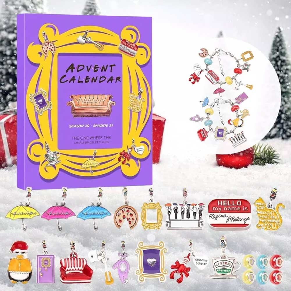 Advent Calendar 2024-24 Days of FRIENDS Charm Bracelet Kit - TV Show Christmas