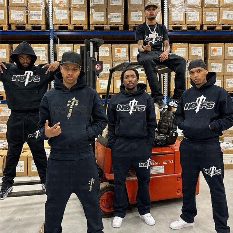 ผู้ชาย Y2k Hip Hop Street Casual Letter พิมพ์ Hooded