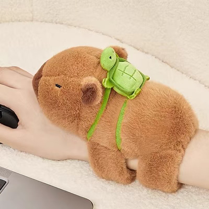 Lacyeszb สร้อยข้อมือตุ๊กตาจําลอง แบบนิ่ม รูปคาปิบาราน่ารัก