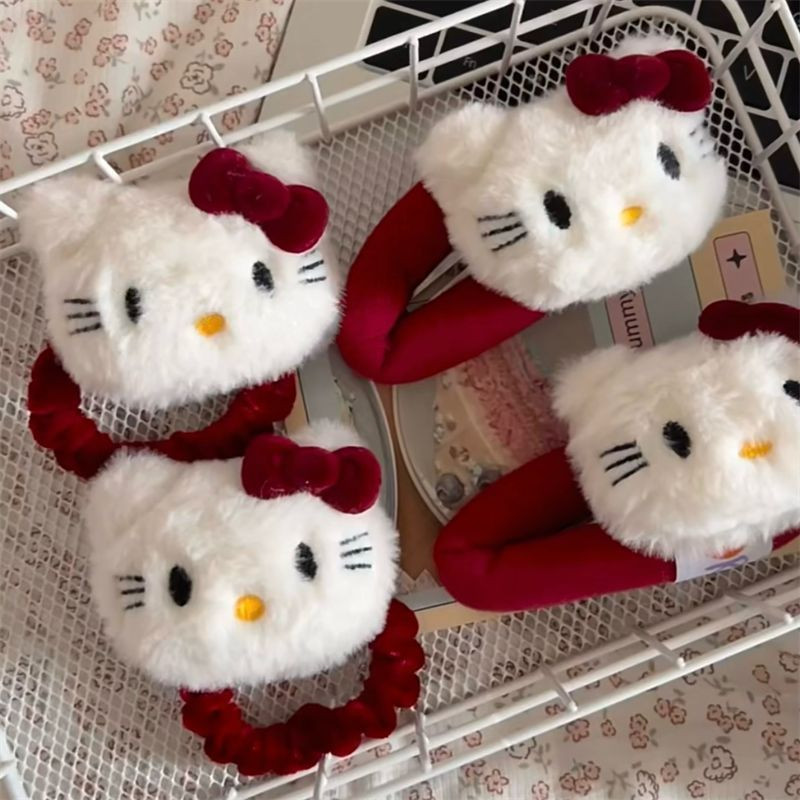 น่ารักหวานการ์ตูนตุ๊กตาหมีเนย/อังคารสีแดงคิตตี้แมวกิ๊บผู้หญิงด้านข้างขอบเครื่องประดับผมของขวัญ