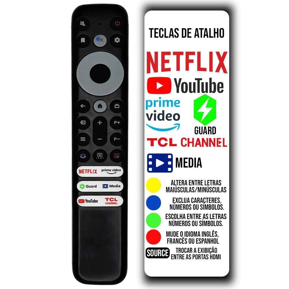 TCL เสียงรีโมทคอนโทรล RC902V FMR4 RC902V FMR1For TCL สมาร์ททีวีสําหรับ TCL 8K Voice TV รีโมทคอนโทรล 