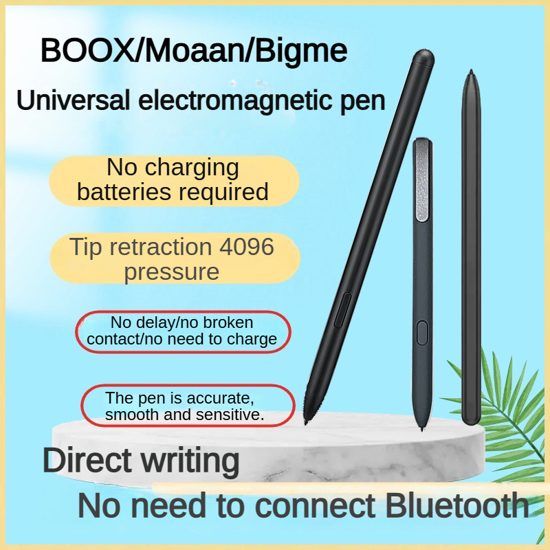 BOOX Note/Tab/Nova/Go (Go7/Go Color7/Go Color7 Gen 2 ใช้งานได้ไม่ได้) Universal ที่เขียนด้วยลายมือสําหรับสไตลัสแม่เหล็กไฟฟ้าทุกรุ่น [จัดส่งทันที]
