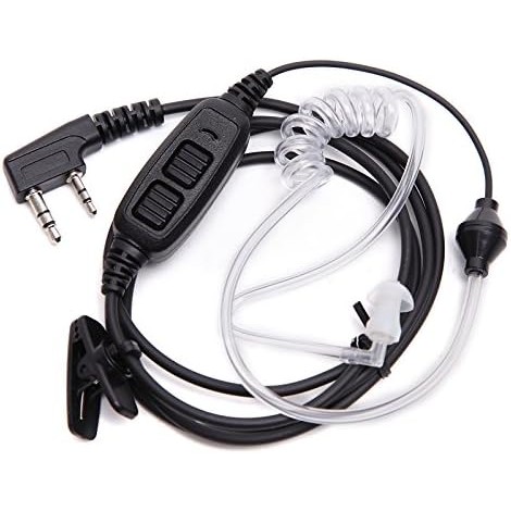 (ในสต็อก) สําหรับ BAOFENG 2 Pin Dual PTT Covert Air Acoustic Tube ชุดหูฟัง Earpiece UV-82 Series วิทยุสองทาง (รวม UV-82HP, UV-82X, UV-82C, UV-82L)
