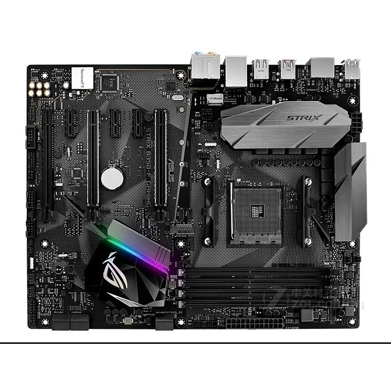 บอร์ดเกมมิ่ง Asus ROG STRIX B350-F บอร์ดเดี่ยวพร้อมแผ่นกั้น บอร์ด AM4 มือสอง IO4P