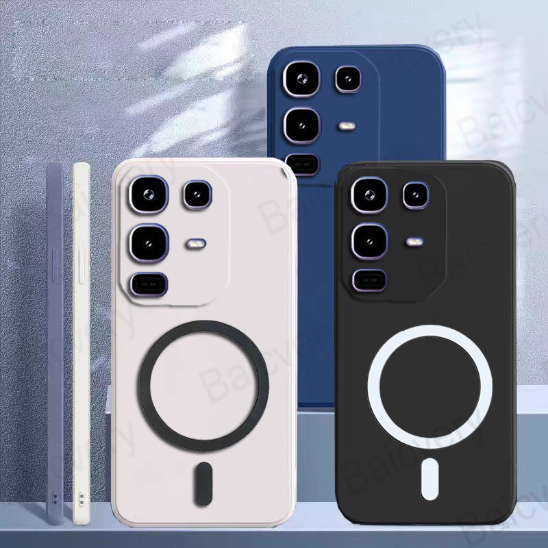 เคสโทรศัพท์แบบนุ่มสําหรับ infinix NOTE 50 4G / NOTE 50 Pro 4G 5G / NOTE 50x / NOTE 50 Pro Plus 5G พร้อมสติกเกอร์ชาร์จไร้สายแม่เหล็ก