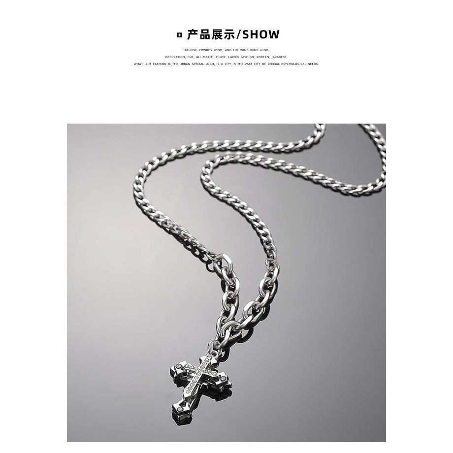 [RSQ] สร้อยคอข้ามผู้ชายอินเทรนด์ Hip-Hop High-End Street Wear All-Match จี้ Boys Niche Design