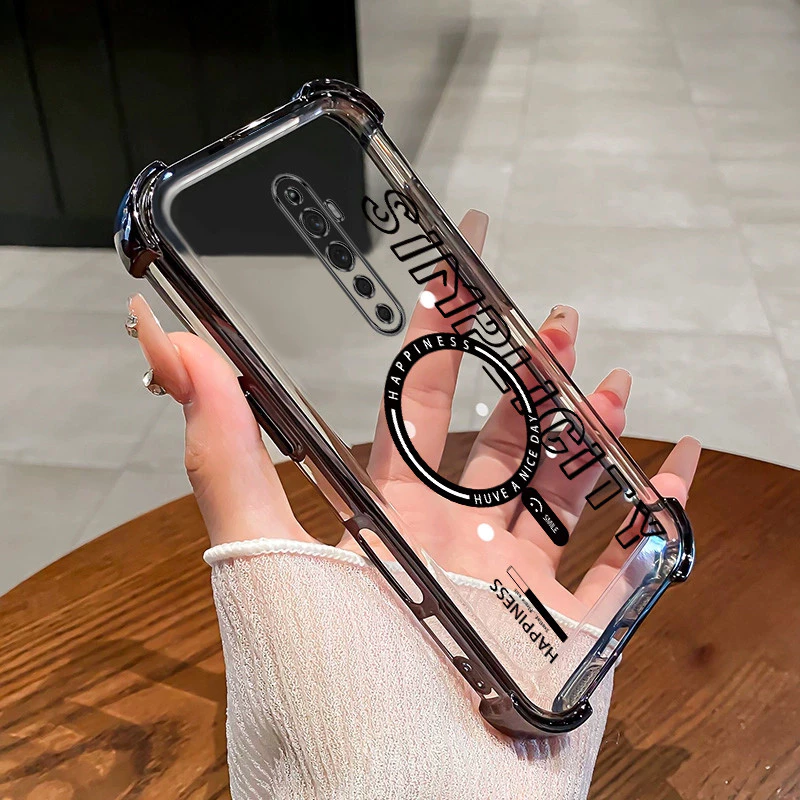 เคสโทรศัพท์ AlphabetCasing OPPO Reno 2 2F 2Z ป้องกันการตกกระแทกซิลิโคนสี่มุมเปลือกนิ่มใส ZM